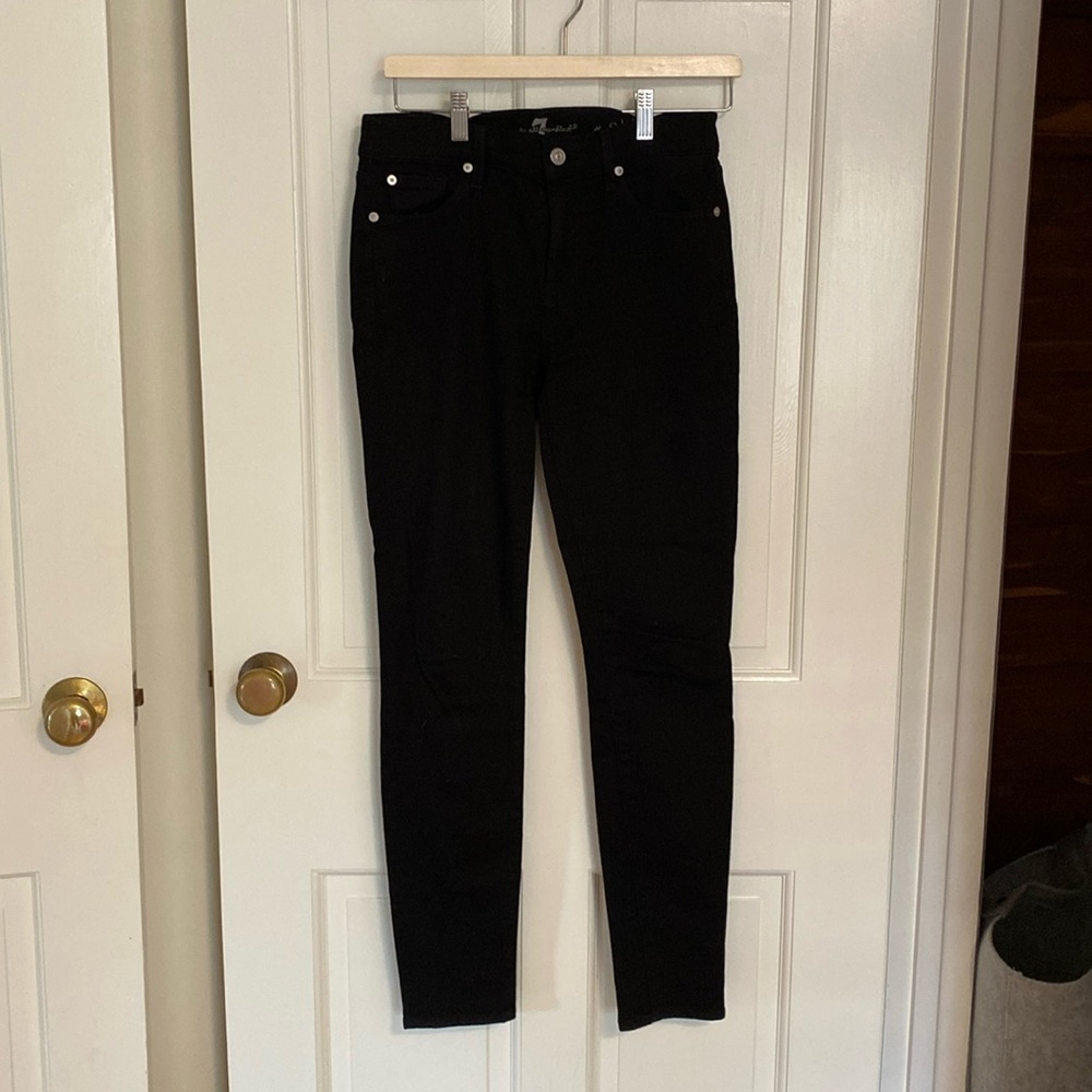 7 for all mankind black skinny jeans